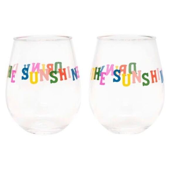 ban.do Other - NWT Ban.do Set of Acrylic Wine Glasses